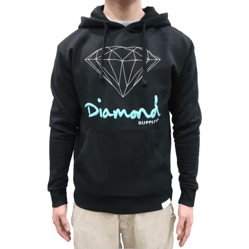 Diamond Men`s Diamond Logo Pullover Hoodie
